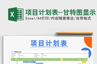 2021年项目计划表-甘特图显示