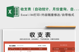 2021年收支表（自動(dòng)統(tǒng)計(jì)，月份查詢，自動(dòng)圖表）
