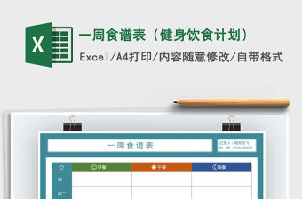 2021年一周食譜表（健身飲食計劃）