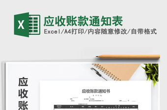 2021年應收賬款通知表