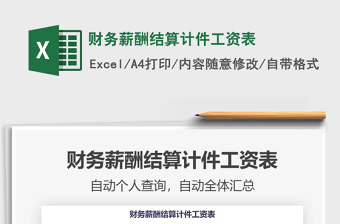2021年財務(wù)薪酬結(jié)算計件工資表