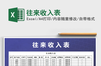 2021年往來收入表