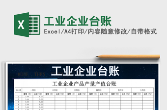 2021年工業(yè)企業(yè)臺賬