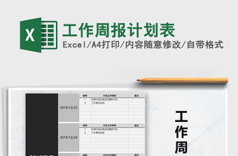 2021年工作周報計劃表