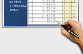 2021年考勤表公式计算迟到早退加班