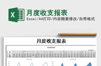 2021年月度收支報表