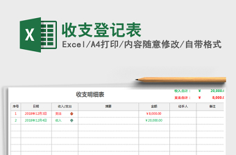 2021年收支登記表