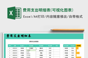 2021年費用支出明細表(可視化圖表)