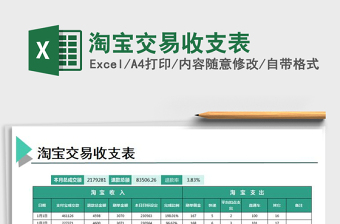 2021年淘寶交易收支表