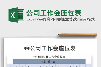 2021年公司工作會座位表