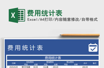 2021年費用統(tǒng)計表