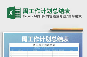 2021年周工作計劃總結表