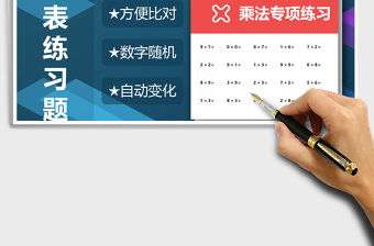 2021年99乘法表 練習題