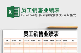 2021年員工銷售業績表