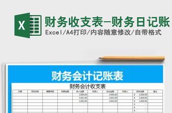 2021年財務收支表-財務日記賬