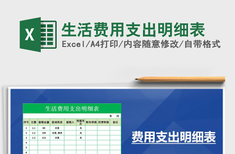 2021年生活費用支出明細表
