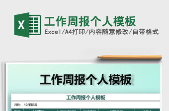 2021年工作周報個人模板