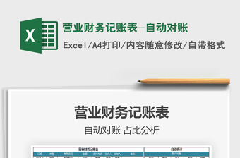 2021年?duì)I業(yè)財(cái)務(wù)記賬表-自動(dòng)對(duì)賬