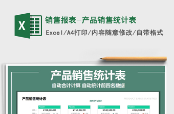 2021年銷售報表-產(chǎn)品銷售統(tǒng)計表