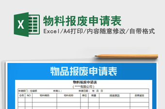 2021年物料報(bào)廢申請(qǐng)表