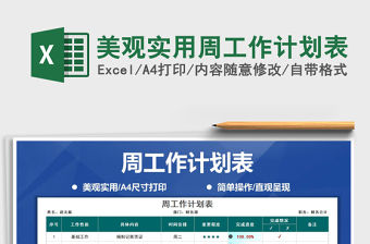 2021年美觀實用周工作計劃表