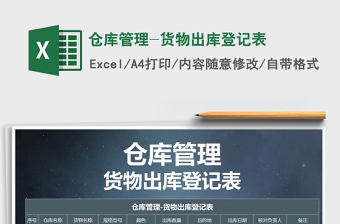 2021年倉(cāng)庫(kù)管理-貨物出庫(kù)登記表