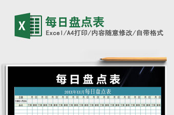 2021年每日盤點表免費下載
