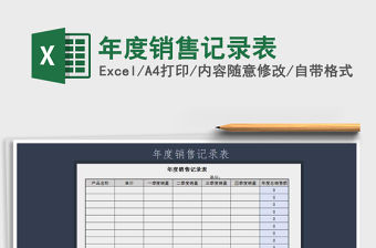 2021年年度銷售記錄表