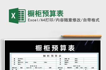 2021年櫥柜預算表