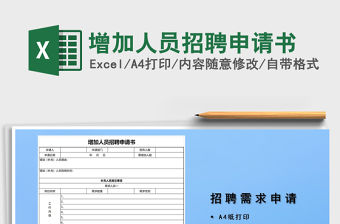 2021年增加人員招聘申請書