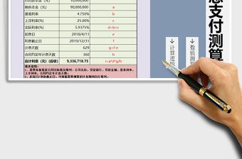 2021年銀行付息計算表