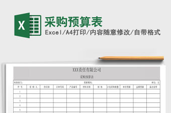 2021年采購預(yù)算表