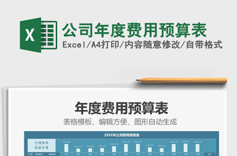 2021年公司年度費(fèi)用預(yù)算表