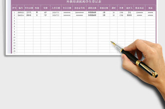2021年外教培訓機構學生登記表