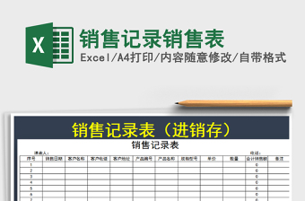 2021年銷售記錄銷售表