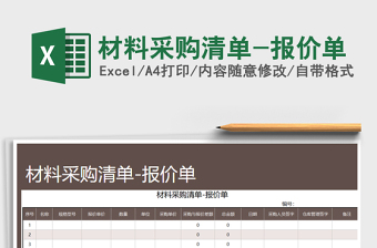 2021年材料采購清單-報價單免費下載