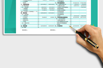 2021年精致商务利润表及利润分配表(带公式)