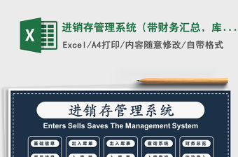 2021年進銷存管理系統（帶財務匯總，庫存自動更新）