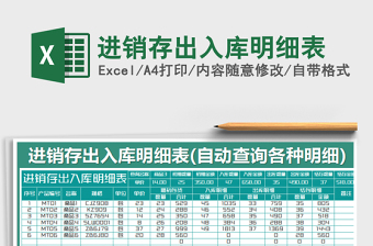 2021年進銷存出入庫明細表