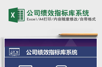 2021年公司績效指標庫系統