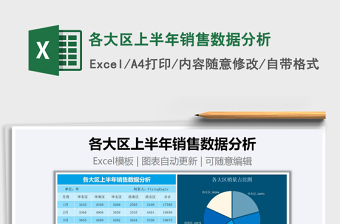 2021年各大區(qū)上半年銷售數(shù)據(jù)分析