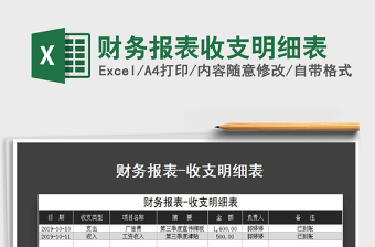 2021年財務報表收支明細表