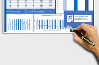 2021年公司月度及年销量收入对比分析（含7种主题色）