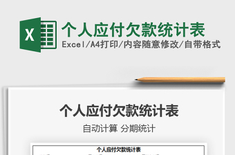 2021年個人應(yīng)付欠款統(tǒng)計表