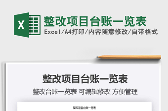 2022年整改項(xiàng)目臺(tái)賬一覽表