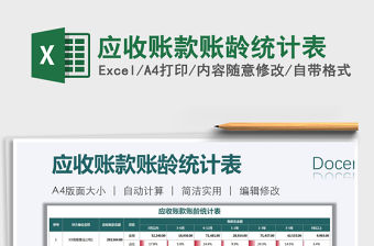 2021年應收賬款賬齡統(tǒng)計表