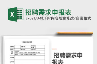 2021年招聘需求申報表