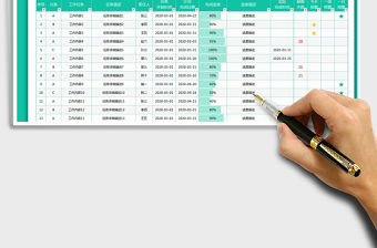 2021年工作計劃表主動提醒工作進度表