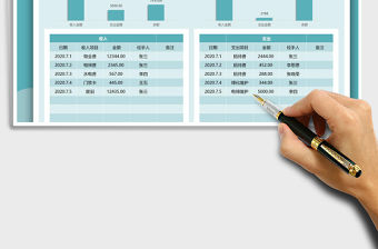 2021年財務收支記賬明細表
