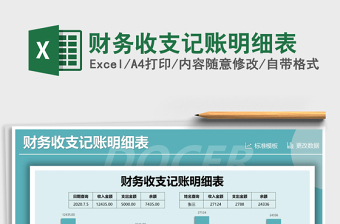 2021年財務(wù)收支記賬明細表